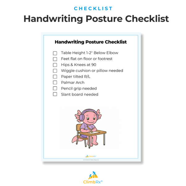 Handwriting Posture Checklist